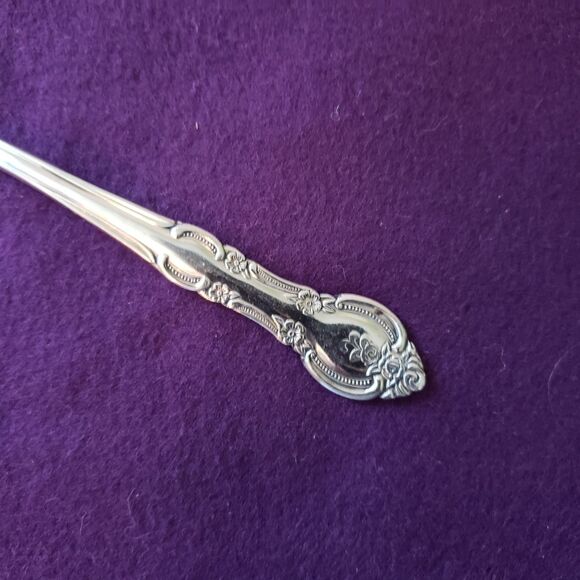 Vtg Marseilles Stainless Steel Flatware Salad Fork Japan Floral Scroll - Picture 2 of 4